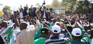 Lungu addressing supporters 