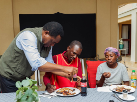 From Village Chicken to a Bicycle Ride: Two Zambians Share a Meal with Hichilema From Village Chicken to a Bicycle Ride: Two Zambians Share a Meal with Hichilema